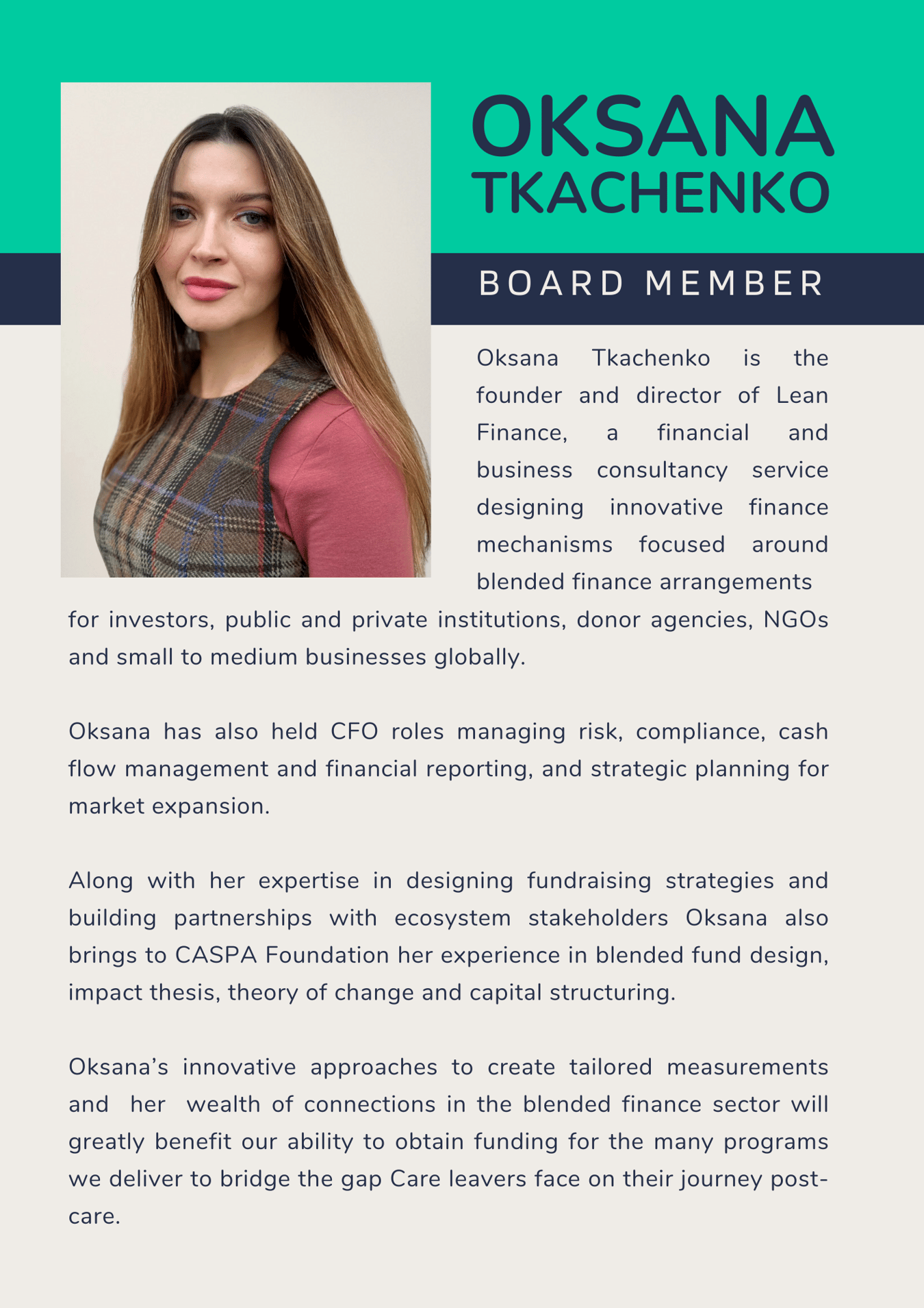 Oksana Tkachenko bio